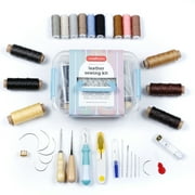 Incraftables Leather Sewing Kit. Heavy Duty Stitching Craft Working Tools Set. Upholstery Repair Kit
