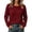 Wine, variant on QIYAGBSA Waffle Knit Sweaters for Women Long Sleeve Crew Neck Solid Loose Relaxed Fit Drop Shoulder Ribbed Cuffs Lightweight Fall Winter Casual Pullover Tops
