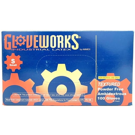 

Gloveworks TLF42100-CS/10 Textured Powder Free Gloves Small Box Of 100 Ivory