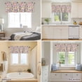 thumbnail image 3 of Curtain Valance for Windows, Spring Watercolor Wildflowers Kitchen Valances Rod Pocket Short Curtains, Farm Floral Art Window Valance for Bedroom Bathroom Living room 42x18in, 3 of 9