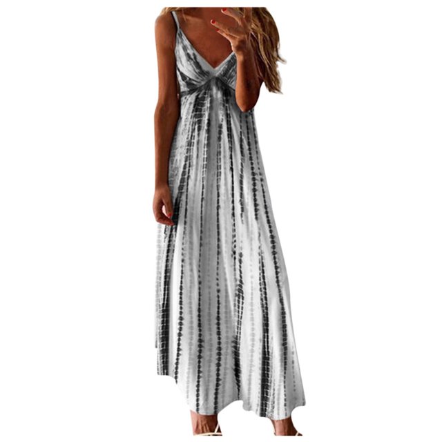 EQWLJWE Robes d'Été pour Femmes 2023 Liquidation Robes pour Femmes Robe d'Été Unie Style Frais Couleur Unie Débardeur en Dentelle Brodé Col Rond