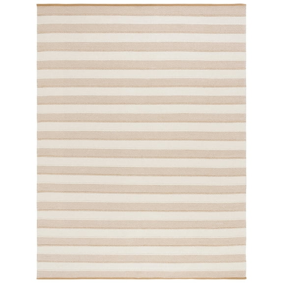 SAFAVIEH Striped Kilim Yadira Striped Cotton Area Rug, Beige/Gold, 8' x 10'