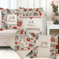 thumbnail image 1 of 4 Piezas Funda de Almohada de Navidad Cubiertas de Almohada Cuadrada Cubiertas de Amortiguador Papá Noel Impreso Decoración Del año de nuevo YX1014-13 BLESIY Manta y funda de almohada, 1 of 7