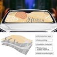 thumbnail image 5 of XMXT Car Sun Shade Windshield, Shell Texture Yellow Graffiti Sunshade for Car Windshield Sun Shades for Car SUV Truck, s, 5 of 9