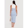 thumbnail image 3 of Women's Layered Look Slit Front Belted Denim Dress, 3 of 3