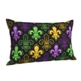 thumbnail image 2 of Kll Mardi Gras1 Pillow Covers Envelope Closure,Super Soft And Cozy Fuzzy Fleece Pillow Case Cover 16"X24", 2 of 8