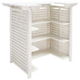 thumbnail image 6 of Safavieh Monterey Collection 27.2" Slatted Wood Patio Bar Table with Storage, Grey Wash, 6 of 12