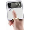 thumbnail image 5 of Case for Galaxy Z Flip 4 5G 2022 Cover,  Slim TPU Frame Back Cover Protective Phone Case for Galaxy Z Flip 4 5G 2022, with Ring, Silver, 5 of 7