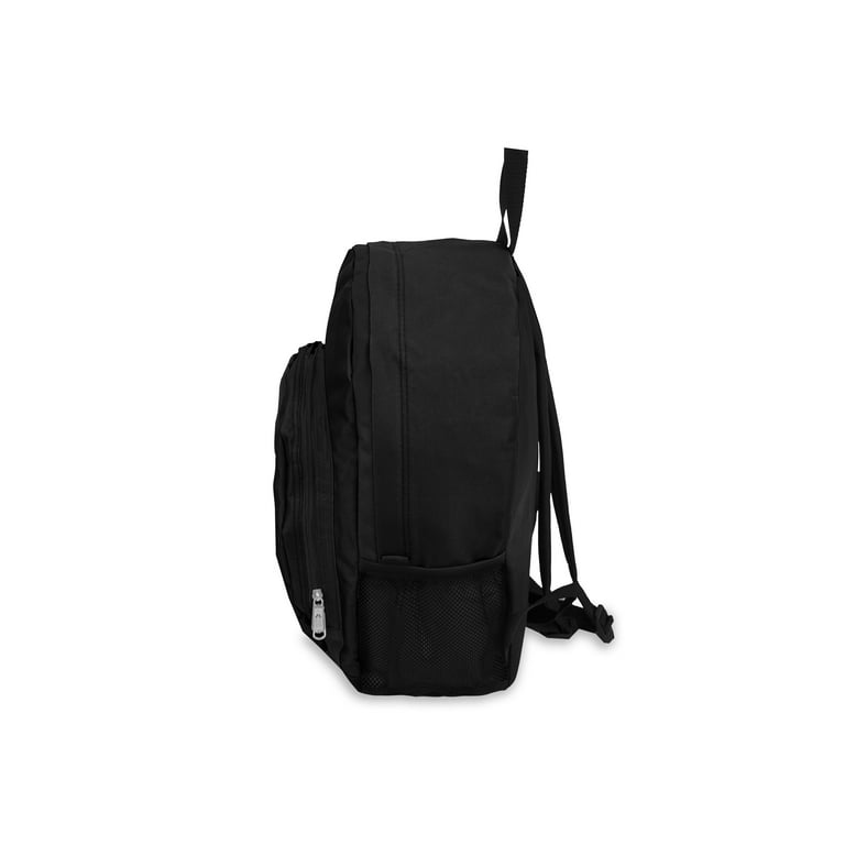 Everest Unisex Backpack with Front and Side Pockets, Black