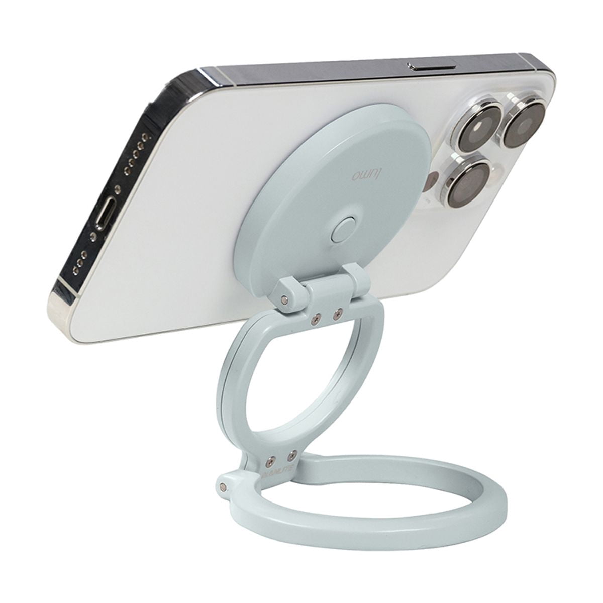 Nanlite Lumo Bi-Color LED Ring Light with Stand for Smartphone, Mint Blue