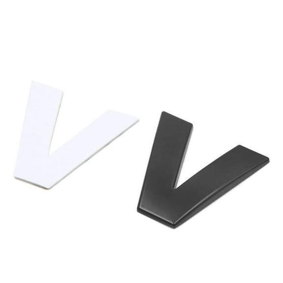 Unique Bargains 3D Metal V Letter Shaped Alphabet Sticker Car Auto Emblem Badge Decal Black