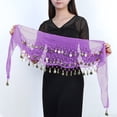 thumbnail image 4 of zhi Women's Belly Dance Waist Skirt - Dance Practice & Performance，Purple，Free Size, 4 of 6