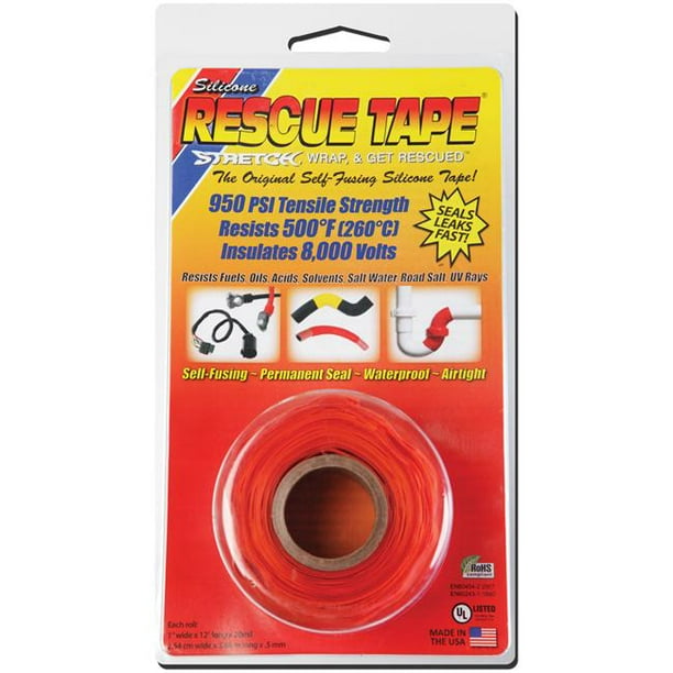 RESCUE TAPE, Original Silicone SelfFusing MultiPurpose Tape, Orange