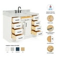 thumbnail image 2 of Ariel Hepburn 49 In. Oval Sink Vanity With 1.5 In. Carrara White Countertop In White, 2 of 10