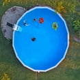 thumbnail image 3 of Swimline 15' Round Above Ground Swimming Pool Overlap Liner, Solid Blue, 3 of 7