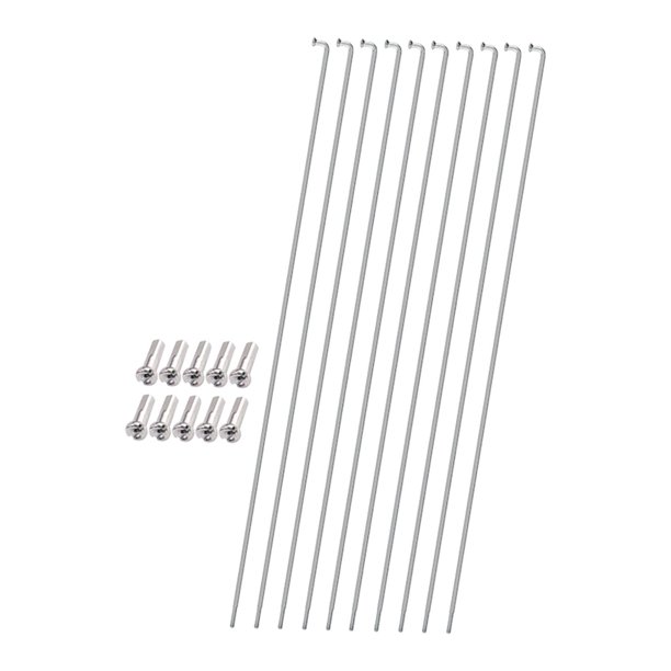 10 radios de bicicleta de acero inoxidable de 2 mm, pieza de reparación resistente al impacto con 259 cm x 2 mm