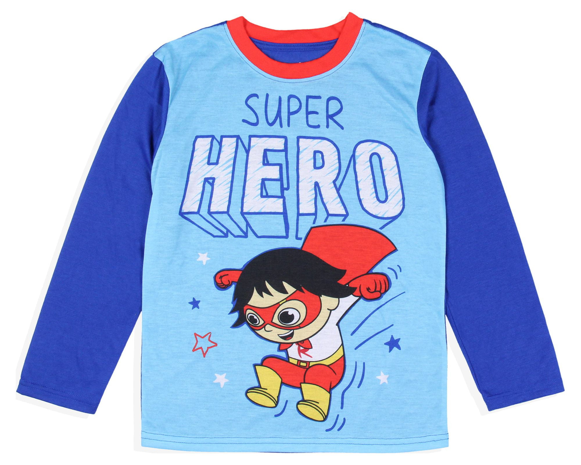 Ryan's World Little Boys Long Sleeve Pajamas Set, 2-Piece, Sizes 4-12