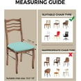 thumbnail image 3 of Chair Seat Covers,Solid Color Farmhouse Decor Aqua Stretch Removable Seat Covers for Dining Chairs,Soft Dining Room Seat Cover Set of 4, 3 of 5