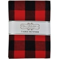 thumbnail image 5 of Yourtablecloth Buffalo Plaid Checkered Table Runner Trendy & Modern Plaid Design 100% Cotton Tablerunner Elegant Dcor for Indoor&Outdoor Events 14 x 108 Red and Black, 5 of 6