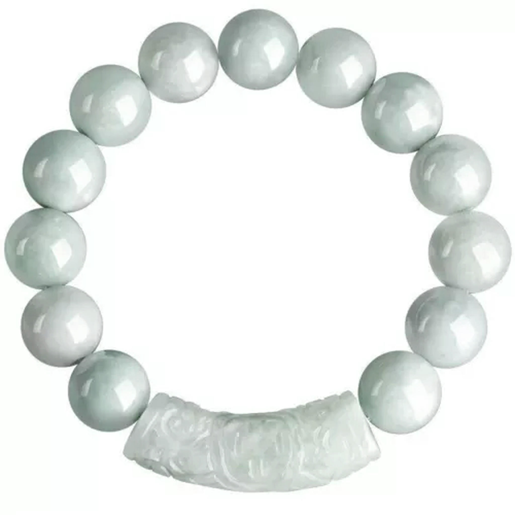 HOOUN Burmese Jadeite Bead Bracelets Natural Luxury Jewelry White Gifts Women Jade