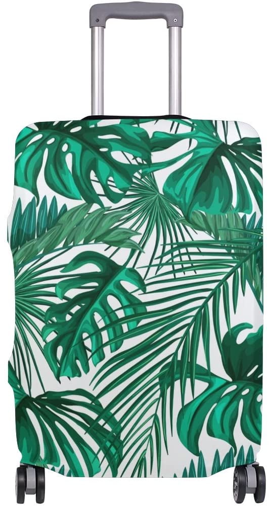Tropical Palm Leaves Luggage Cover Fits 