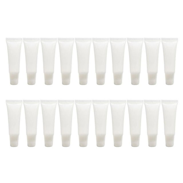 20 PCS Recargable Claro Vacío Bálsamo de labios Tubo vacío suave Vial 15ml Zulema tubos de brillo de labios vacíos