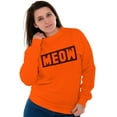 thumbnail image 3 of Crazy Cat Lady Meow Kittycat Lover Women Plus Size Crewneck Sweatshirt Brisco Brands 2X, 3 of 5