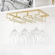thumbnail image 5 of Estante para copas de vino, soporte para copas de vino, 1 pieza, organizador de metal para bar, cocina, color dorado, 3 ranuras, 5 of 5