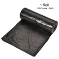 thumbnail image 3 of Uxcell 4-6 Gallon Small Trash Bags Waste Basket Liners Black, 20 Counts / Roll, 3 of 5