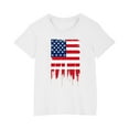 thumbnail image 4 of GERsome Toddler Boys Girls 4th of July Patriotic T-Shirts Kids American Flag Short Sleeve Crewneck Tops USA Flag Stars Stripes Graphic Tee, 5-6 Years, 4 of 4