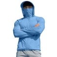 thumbnail image 3 of Xdegoge Full Coverage Sun Protection Jacket for Men with Face Mask Hooded Long Sleeve Performance Zip Up Lightweight Breathable Outdoor Fishing Hiking Shield Activewear Windbreaker Athletic Gear, 3 of 7