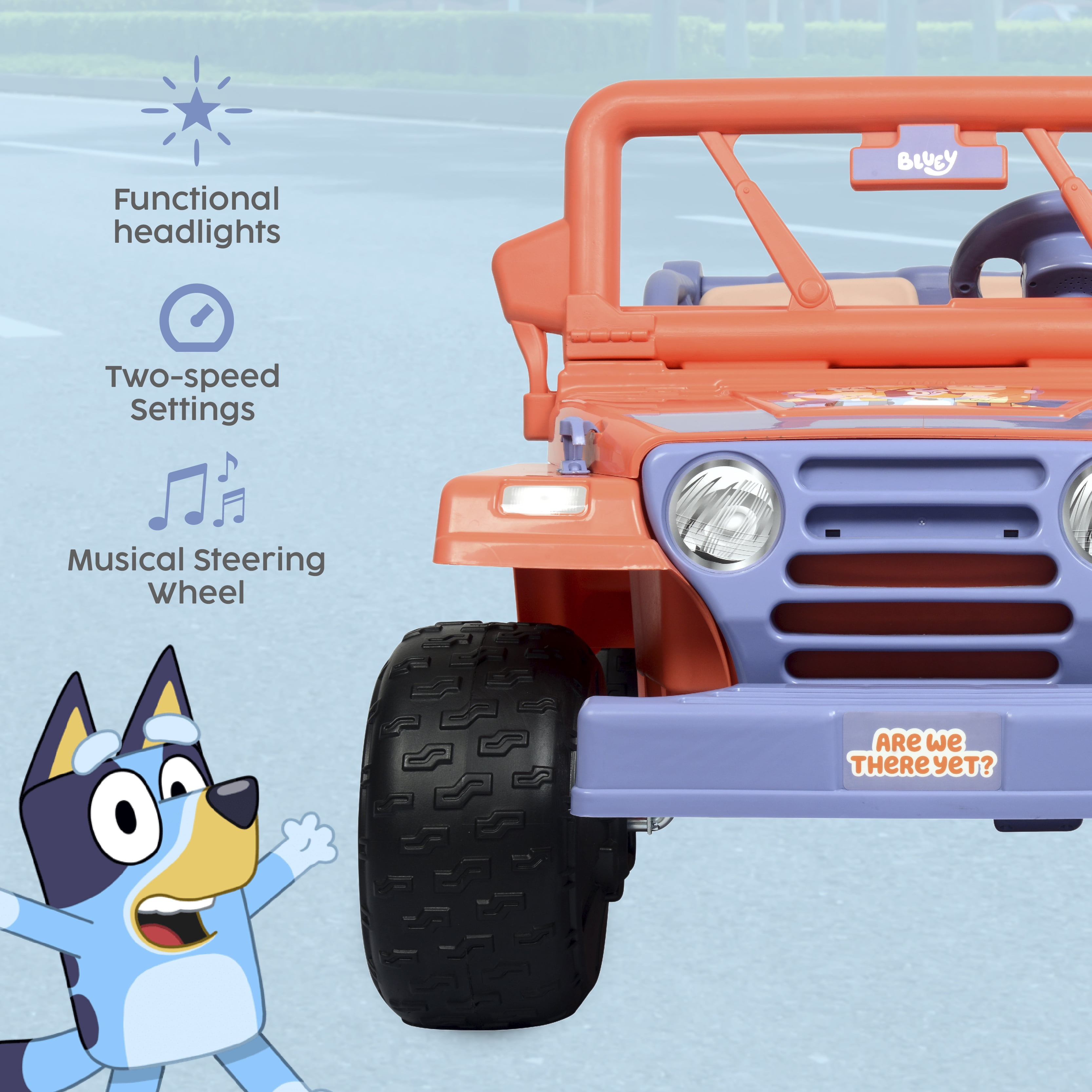 BlueY - Brandclub - 12V Bluey 4-Wheeler Ride-on, Battery