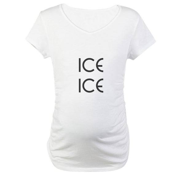 CafePress - Ice Ice Maternity T Shirt - Cotton Maternity T-shirt, Cute & Funny Pregnancy Tee