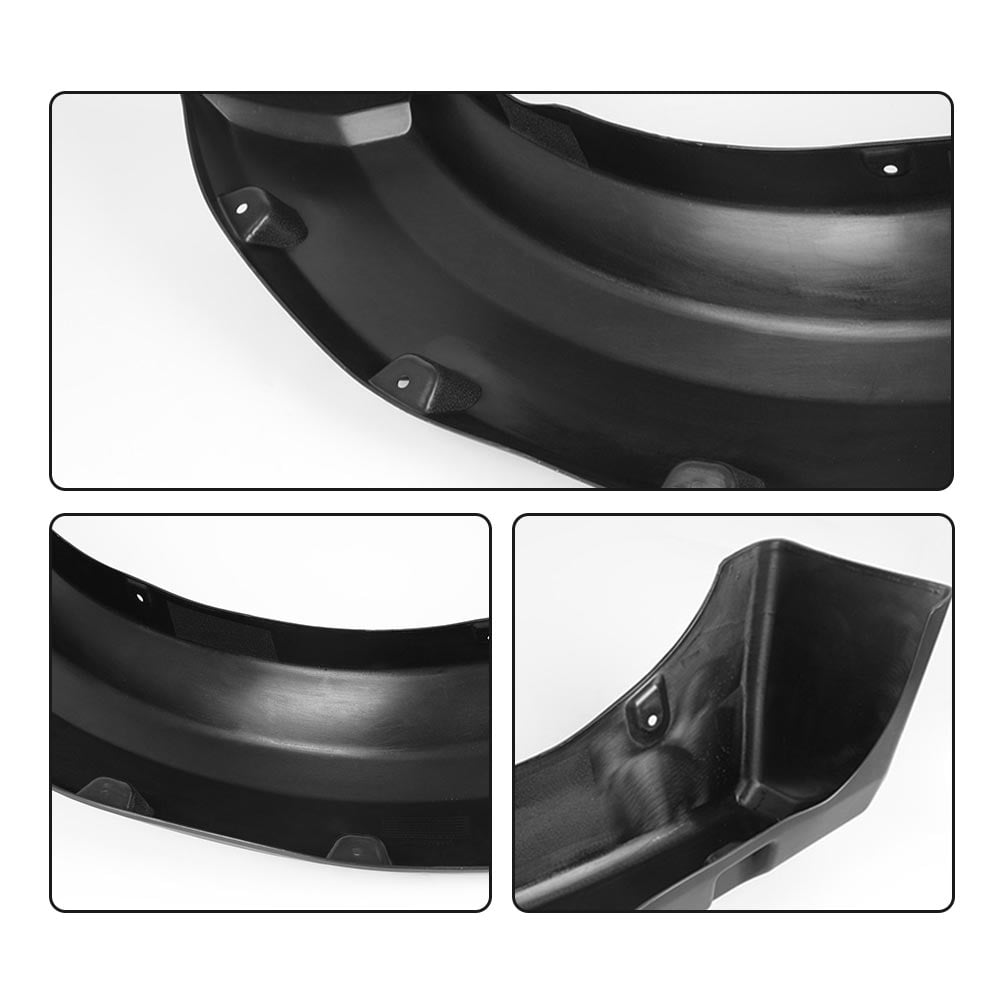Pocket Rivet Style Fender Flares Wheel Cover Protector Black Fit for 2009-2014 Ford F150 Offroad