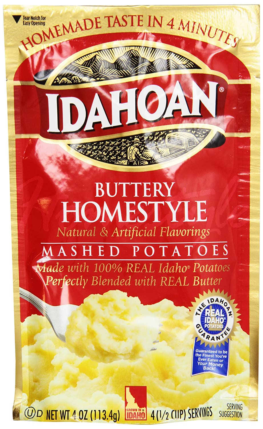 Mashed Potatoes, Buttery Homestyle, 4 Ounce (Pack of 12)