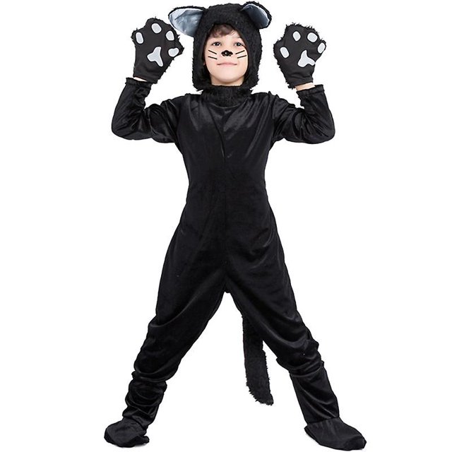 Disfraz de actuación de gato negro, disfraz de cosplay para niños--XL oso de fresa Electrónica
