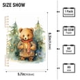 thumbnail image 3 of Bear Christmas Trees Scarf Ring Binder Notebook Journey Note Diary College Ruled Spiral Notebook Study Loose Leaf Paper A5 60 Pages, 3 of 8