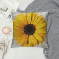 thumbnail image 2 of Qinduosi Throw Pillow Covers Yellow Flower Pillow Cover White Yellow Pillowcover Soft Double Side Print Sofa Linen Square Throw Pillowcovers" inch for Living Room Bedroom Car Decor, 2 of 5
