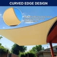thumbnail image 4 of ASTRAEA Waterproof Sun Shade Sail 12' x 12', Square Canopy Sail UV Block Mesh Shade Cover Outdoor for Patio Backyard, Cream, 4 of 9