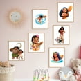 thumbnail image 4 of Ocean Princess  Moanaa Watercolor Posters - Set of 6 (8" x 10") Anime Cartoon Wall Art Game Room Decor For Kids - Nursery, Bathroom, Playroom Decor (UNFRAMED), 4 of 5