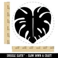 thumbnail image 2 of Monstera Leaf Swiss Cheese Plant Self-Inking Rubber Stamp Ink Stamper - Red Ink - Large 1-1/2 Inch, 2 of 7