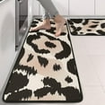 thumbnail image 2 of Kitchen Rugs Sets Of 2,Beige and Black Leopard Pattern Anti Fatigue Kitchen Mat Rugs Non Slip Washable,Decorative Kitchen Floor Mats for Kitchen,Sink,Laundry,17"x47"+17"x47", 2 of 5