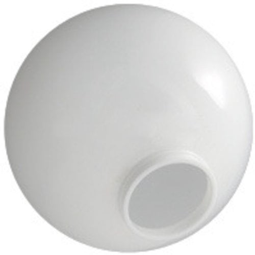 12" White Round Plastic Post Top Globe - Outdoor Pole - 3.91" Neck Fitter (16 PACK)