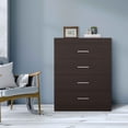 thumbnail image 1 of Mobi Cómoda Cajonera 78cm Madera 4 Cajones Sicilia Chocolate Mobi Muebles Elegante, 1 of 6