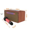 thumbnail image 3 of Mistaha Machine de Karaoké Portable pour Adultes 5W*2 Haut-Parleurs Bluetooth Sans Fil Haute Puissance Lumières LED Rechargeable, 3 of 8