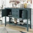 thumbnail image 5 of TREXM Cambridge Series  Ample Storage Vintage Console Table with Four Small Drawers and Bottom Shelf for Living Rooms, Entrances and Kitchens (Dark Blue,OLD SKU: WF190263AAM), 5 of 10