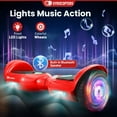 thumbnail image 4 of Gyrocopters Prime All New 2026 Hoverboard | Speed up to 15km/h | 6.5” wheels | 165 lbs weight capacity | UL2272 certified with Wireless Music Speaker (RED), 4 of 9