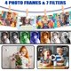 thumbnail image 4 of Cámara para niños: mini cámara digital recargable, videocámara fotográfica, regalo para niñas y niños de 3 a 12 años, con tarjeta 32G/1080P HD/funda de silicona resistente a los golpes, 4 of 5