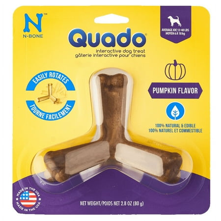 UPC: 0657546115028 | Quado Bones Interactive Pumpkin AVERAGE JOE Medium 2.8 oz