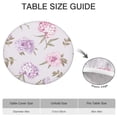 thumbnail image 6 of Round Fitted Tablecloth with Elastic Edges Fits 36"-44" Round Tables Pioneer Colorful Floral Waterproof Table Cover Washable Indoor and Outdoor for Party Kitchen Dinner Banquet Patio Picnic, 6 of 7